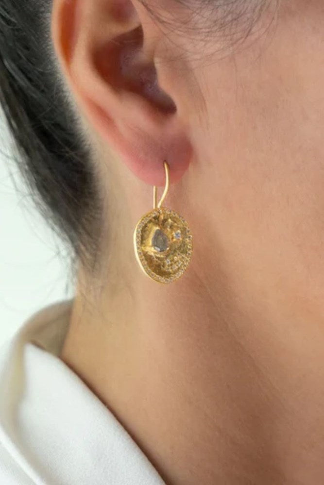 Shop Labradorite Alila Earrings by Rubyteva - Origen Imports