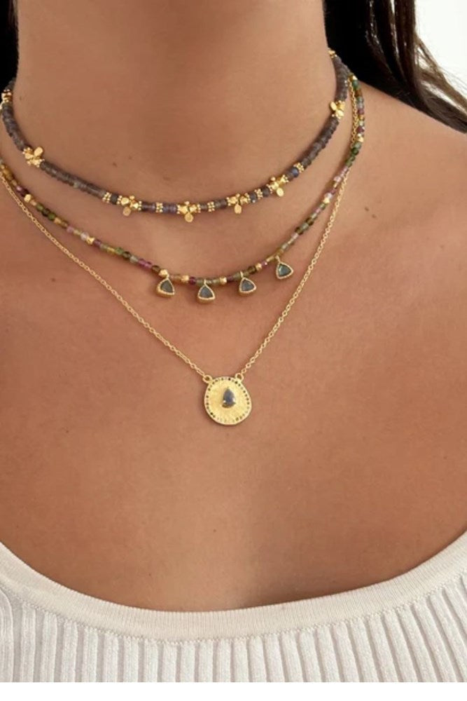 Shop Green Aventurine Majorelle Necklace by Rubyteva - Origen Imports