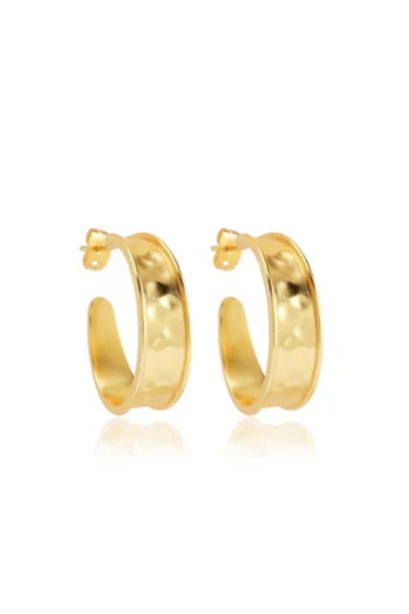 Shop Nomad Large Textured Golden Hoops by Susan Rose - Origen Imports