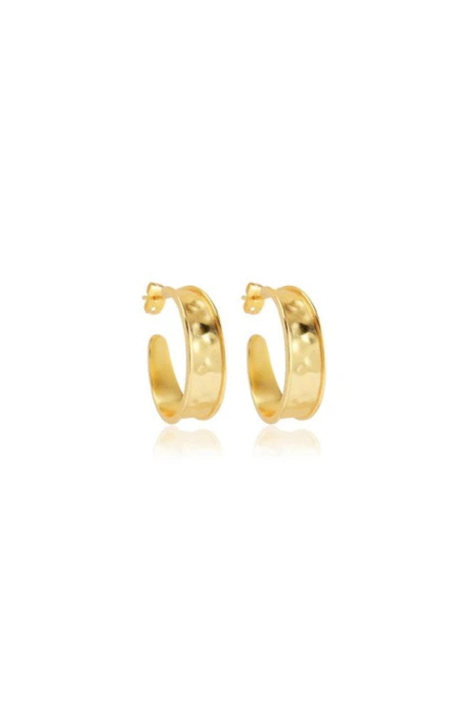 Nomad Large Textured Golden Hoops by Susan Rose