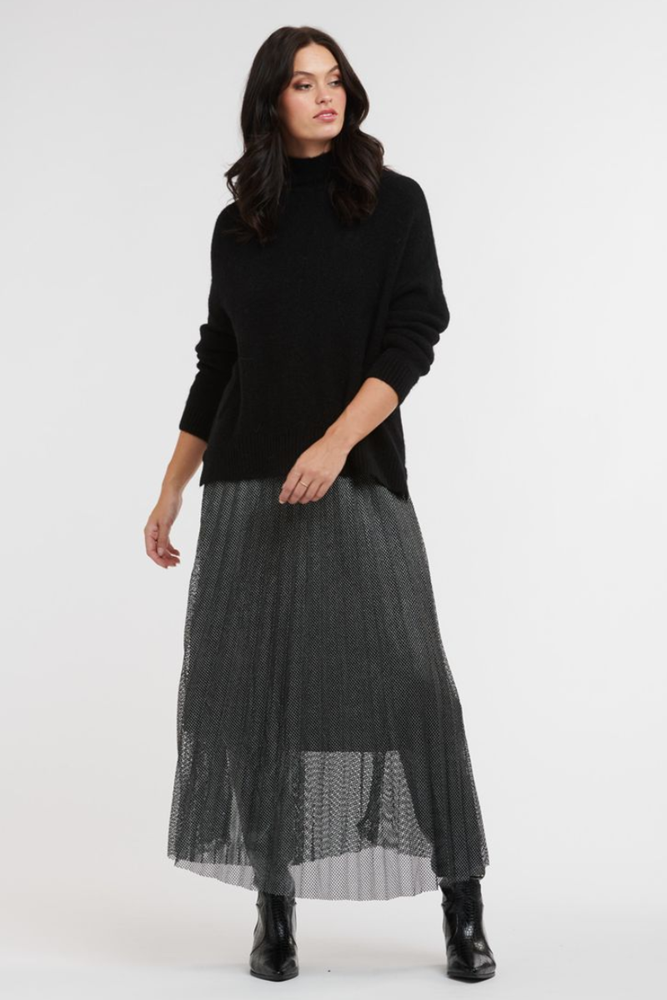 Shop Metallic Mesh Skirt By Love From Italy - Origen Imports