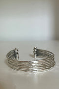 Shop Luna Silver Hammered Cuff Bracelet By Origen Imports - Origen Imports