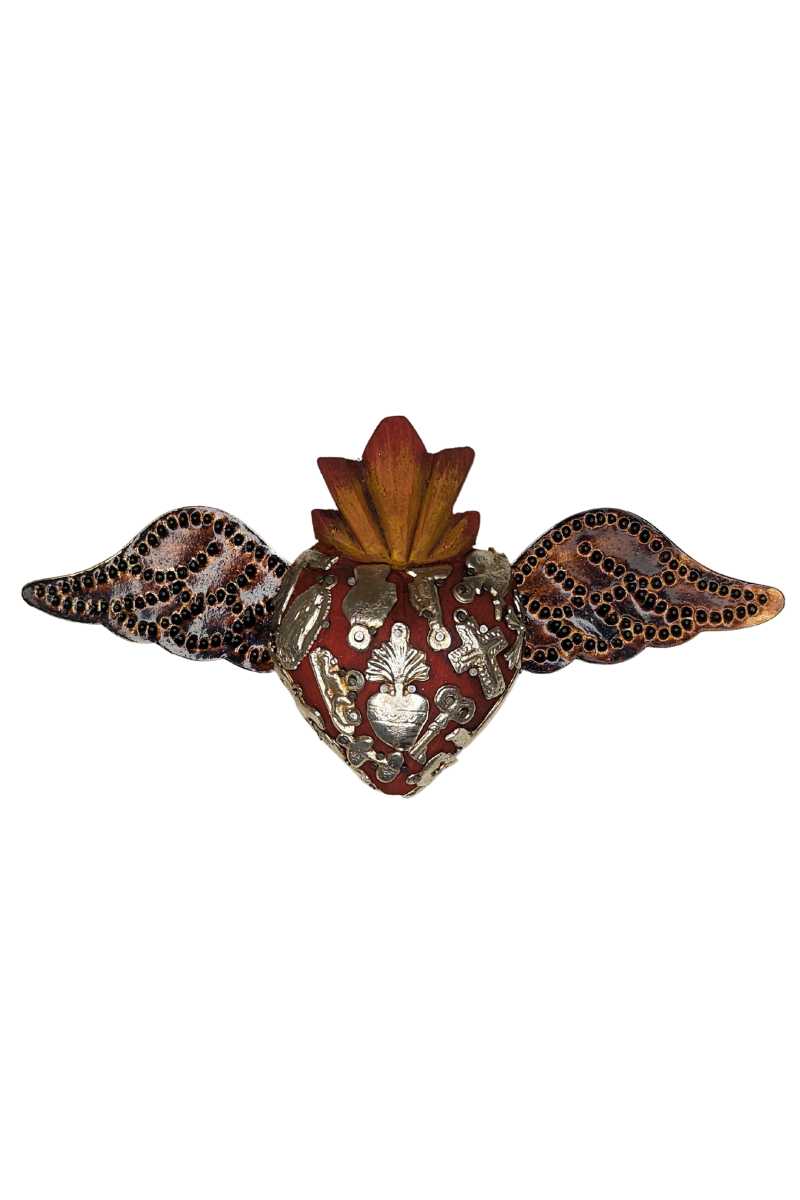 Shop Mini Mexican Milagro Heart W Wings - Origen Imports