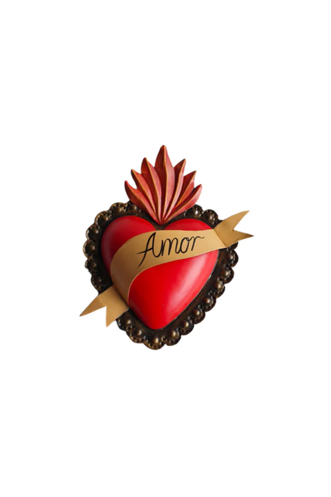 Shop Mexican Tin Heart Amor - Small - Origen Imports
