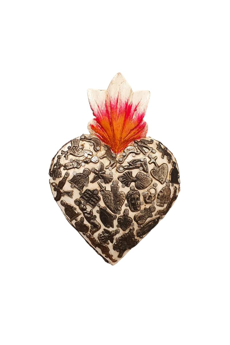 Shop Mexican Milagro Heart White - Med - Origen Imports