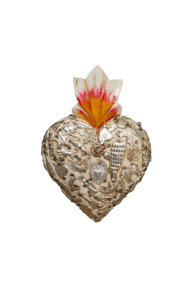 Shop Mexican Milagro Heart White - Med - Origen Imports