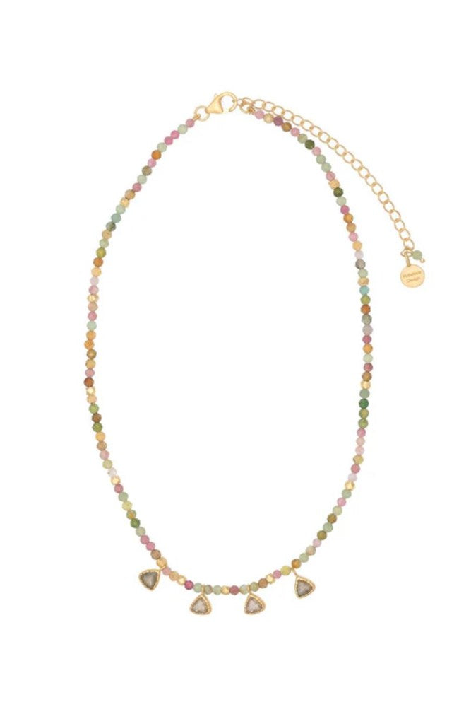 Shop Multi Tourmaline Mamounia Necklace by Rubyteva - Origen Imports