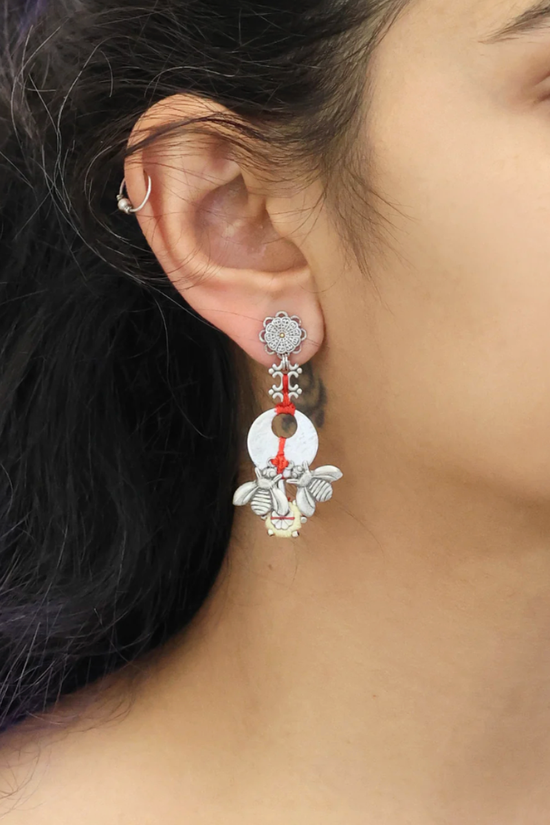 Shop Myrrena Earrrings From The  Metal Bloom Set by Ayala Bar - Origen Imports