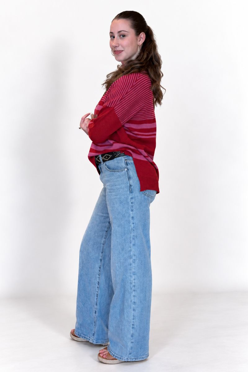 Nautical Sweater in Red/Pink By Pixi Carnival