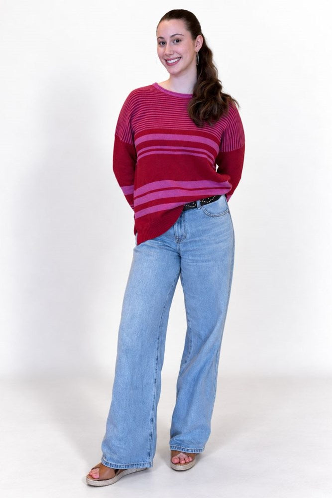 Nautical Sweater in Red/Pink By Pixi Carnival