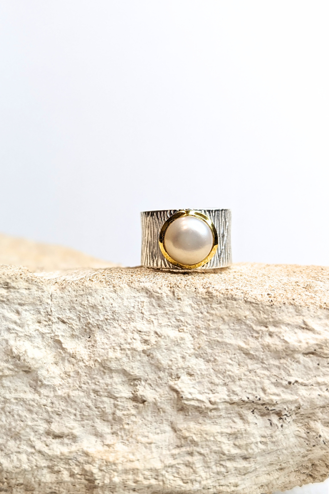 Shop Juno Sterling Silver Pearl Ring - Origen Imports