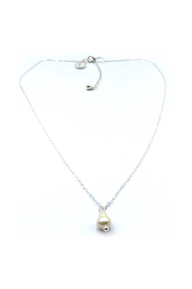 Shop Pearl & Palm Tree Charm Necklace - Origen Imports