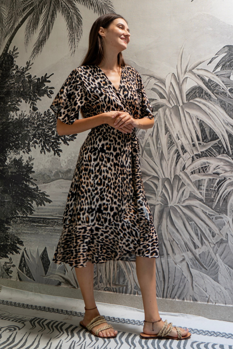 Shop Wrap Dress By Pixi Carnival - Midi - Origen Imports