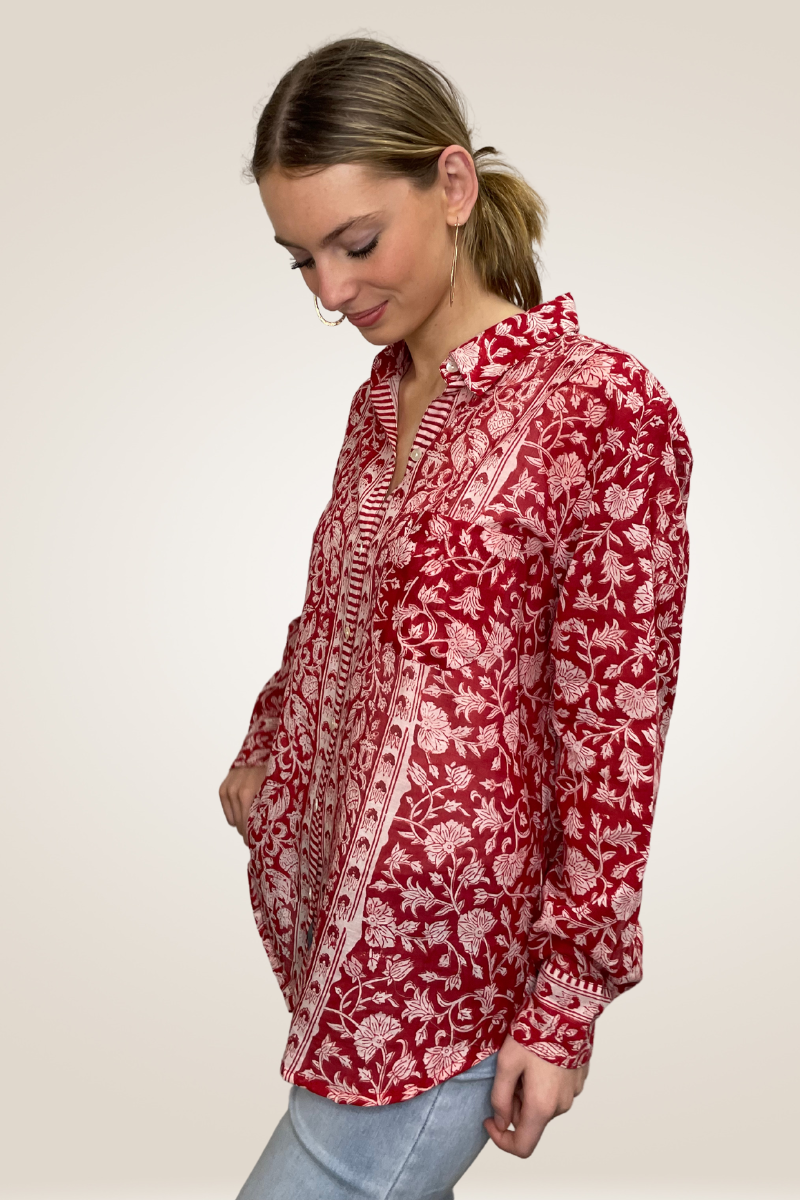 Shop Ziggy Boyfriend Cotton Shirt By Pixi Carnival - Origen Imports