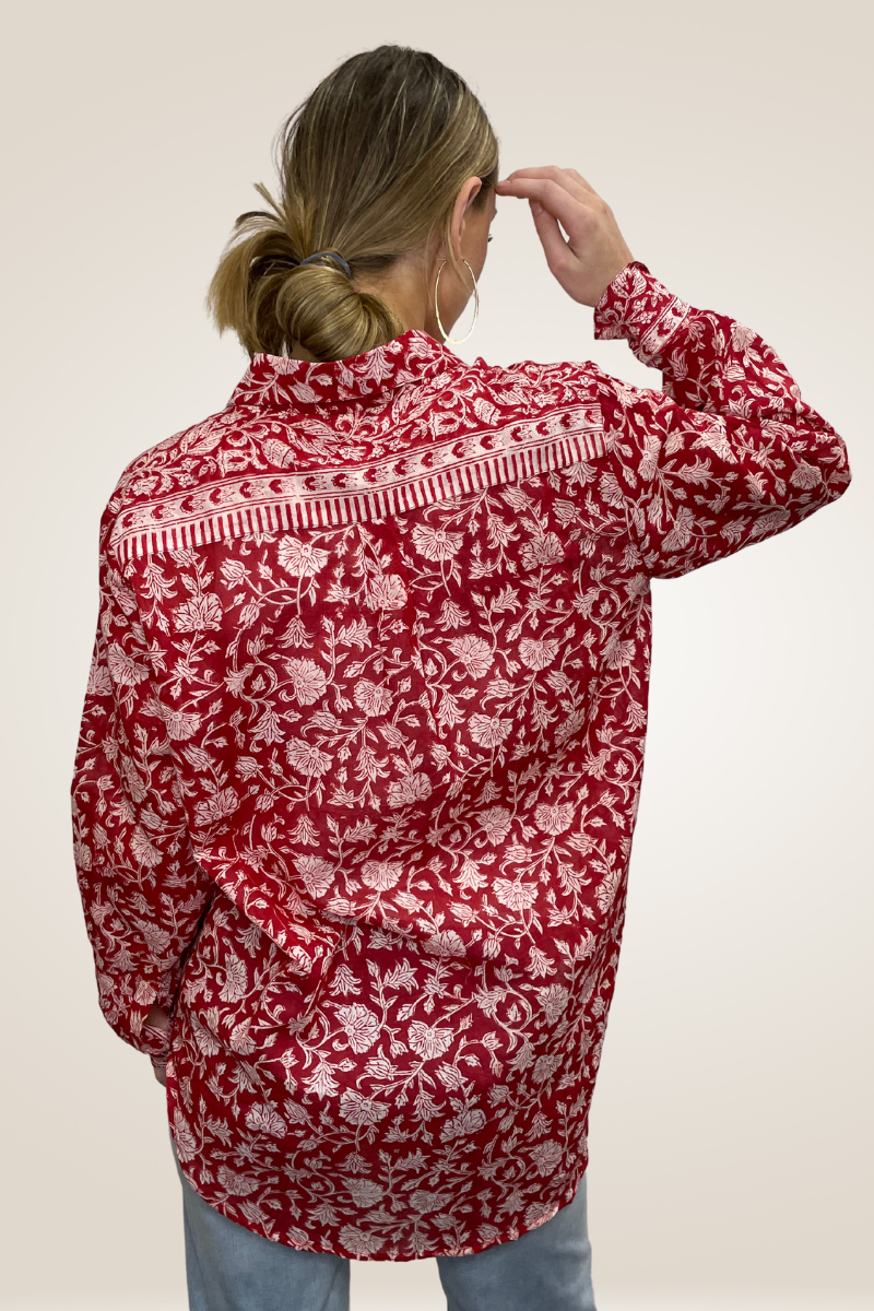 Shop Ziggy Boyfriend Cotton Shirt By Pixi Carnival - Origen Imports