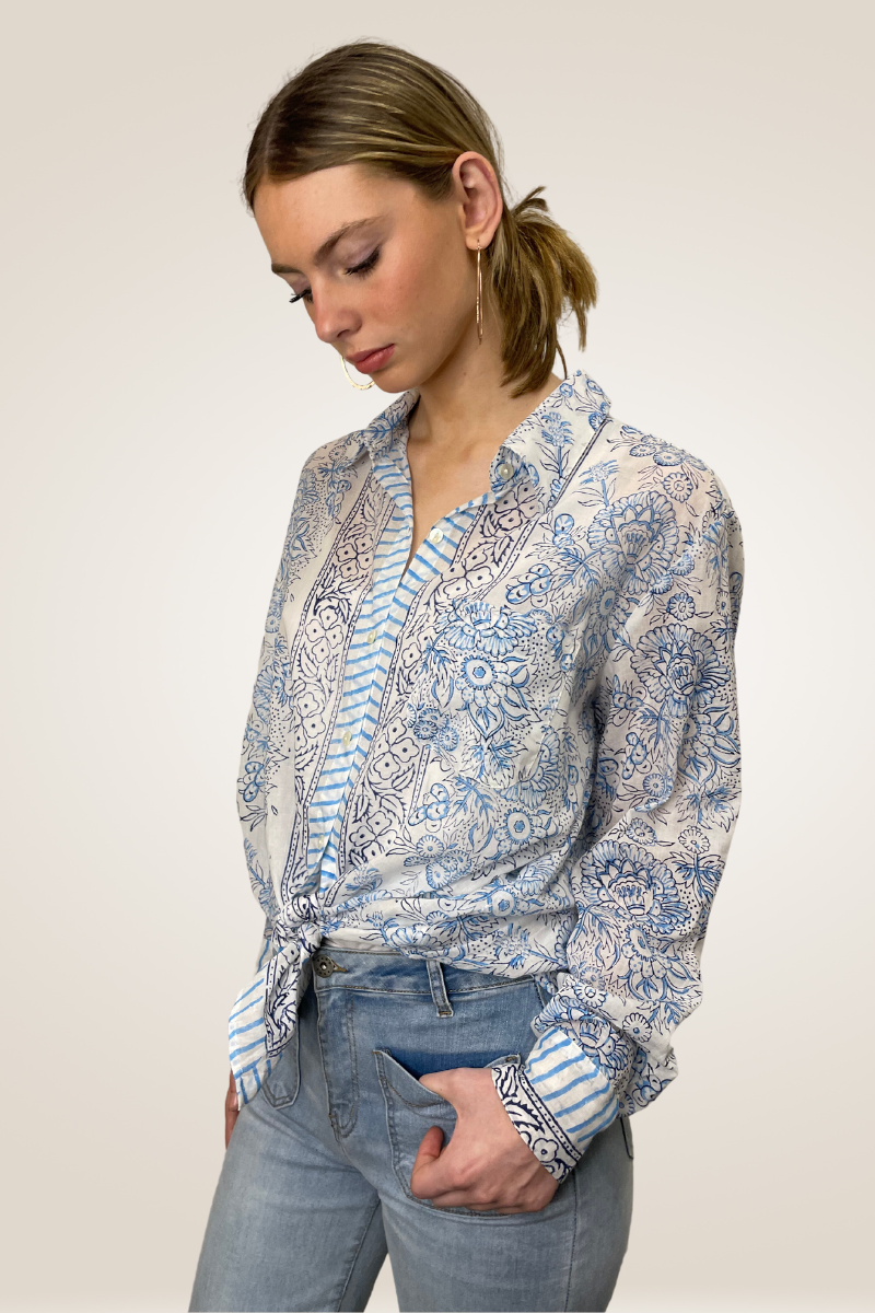 Shop Ziggy Boyfriend Cotton Shirt By Pixi Carnival - Origen Imports