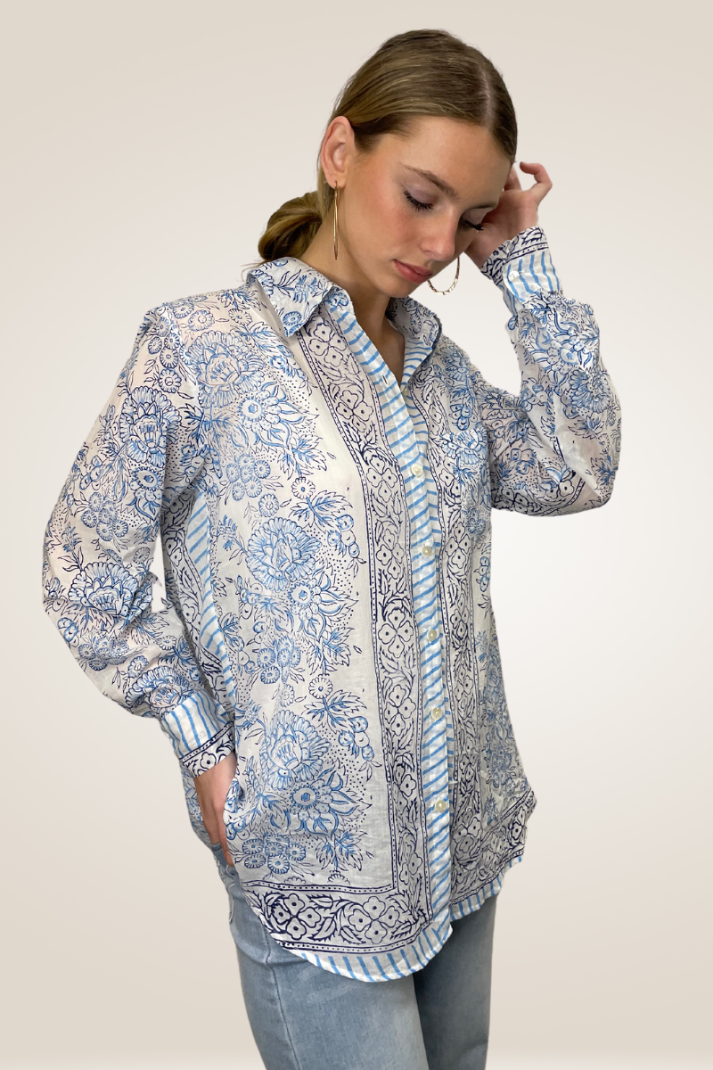 Shop Ziggy Boyfriend Cotton Shirt By Pixi Carnival - Origen Imports