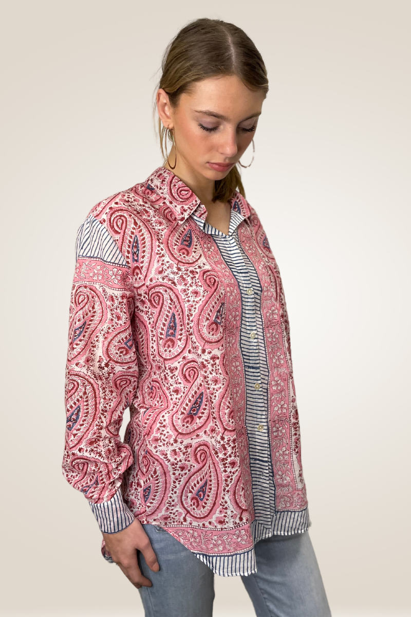 Shop Ziggy Boyfriend Cotton Shirt By Pixi Carnival - Origen Imports