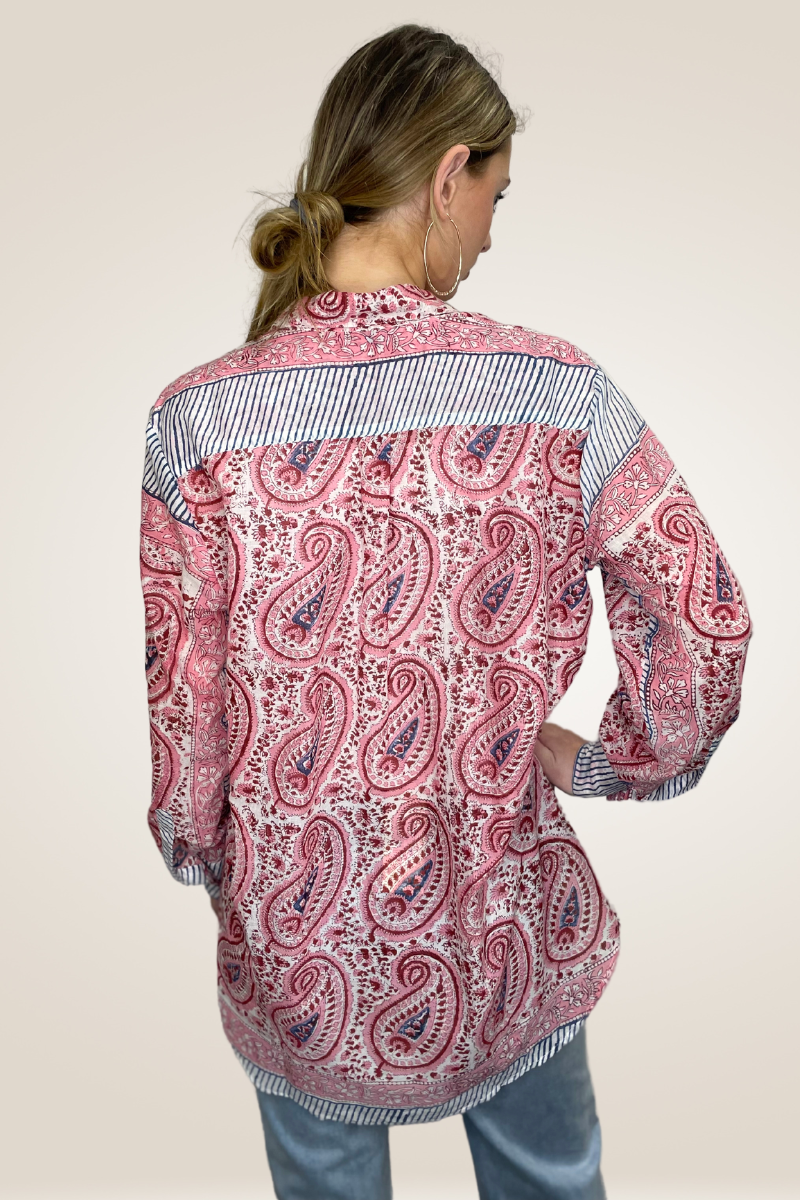 Shop Ziggy Boyfriend Cotton Shirt By Pixi Carnival - Origen Imports