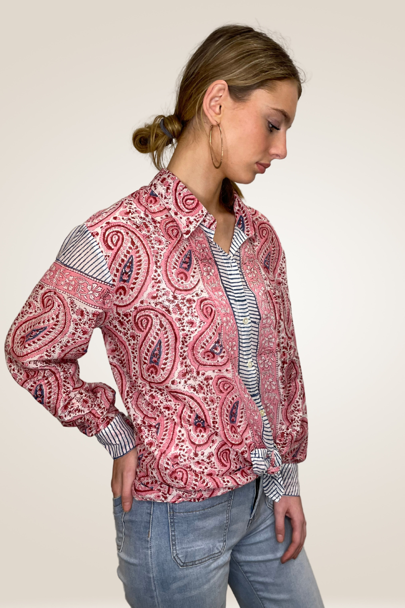 Shop Ziggy Boyfriend Cotton Shirt By Pixi Carnival - Origen Imports