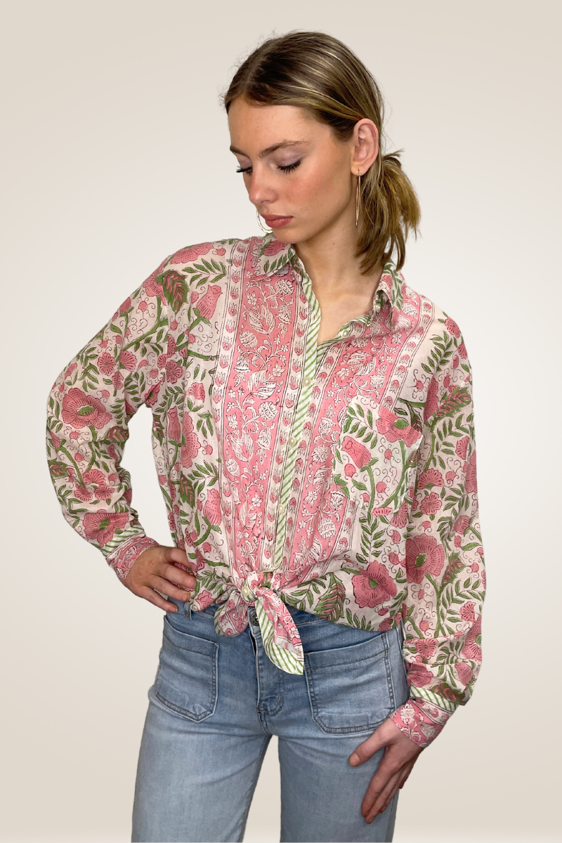 Shop Ziggy Boyfriend Cotton Shirt By Pixi Carnival - Origen Imports