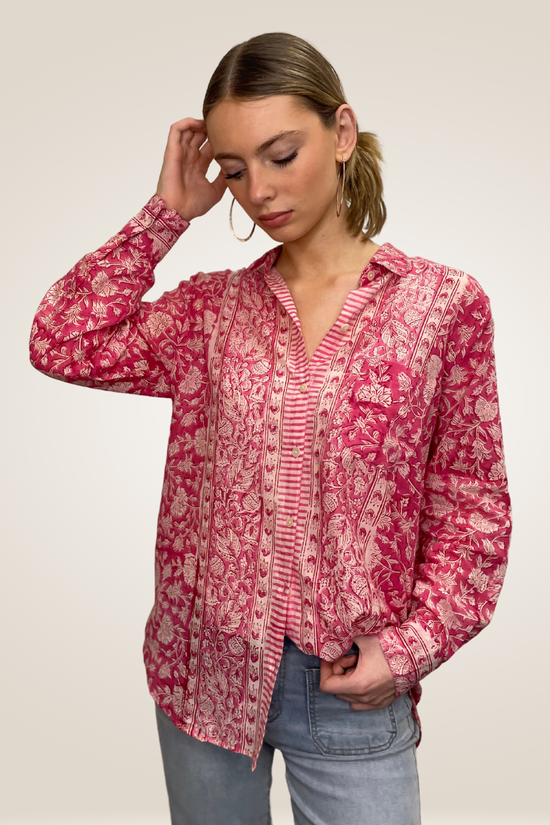 Ziggy Boyfriend Cotton Shirt By Pixi Carnival Origen Imports