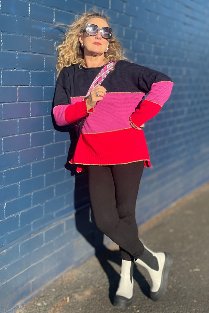 Shop Chloe Stripe Sweater By Pixi Carnival - Origen Imports