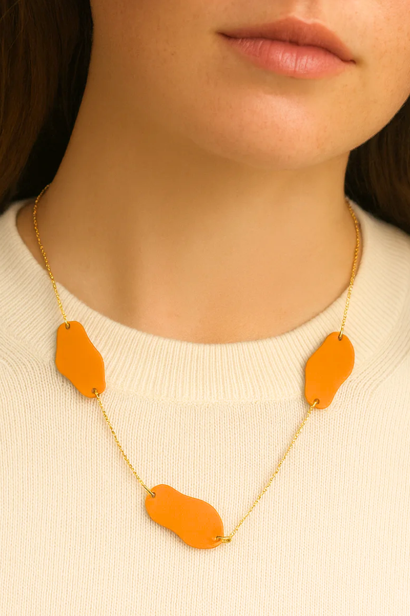 Ridley Mustard and Gold Chain Necklace