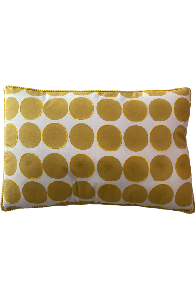 Shop Embroidered Polka Dot Lumbar Cushion - Origen Imports