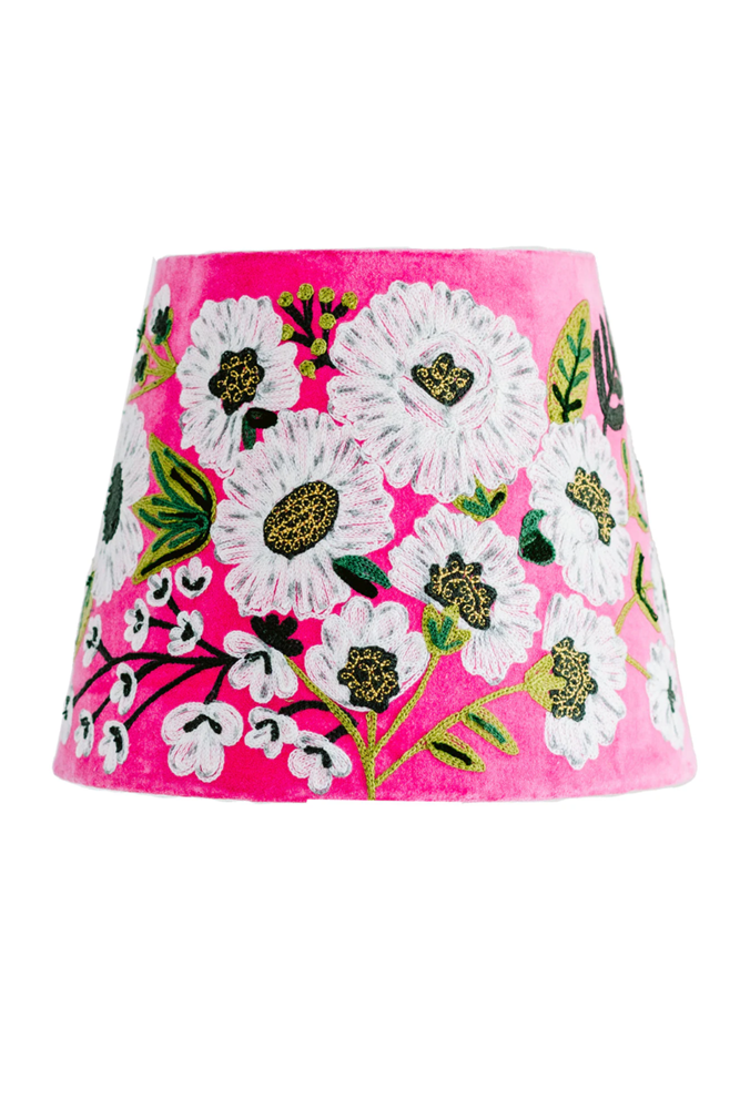 Shop Anemone Velvet Tapered Lampshade - Origen Imports
