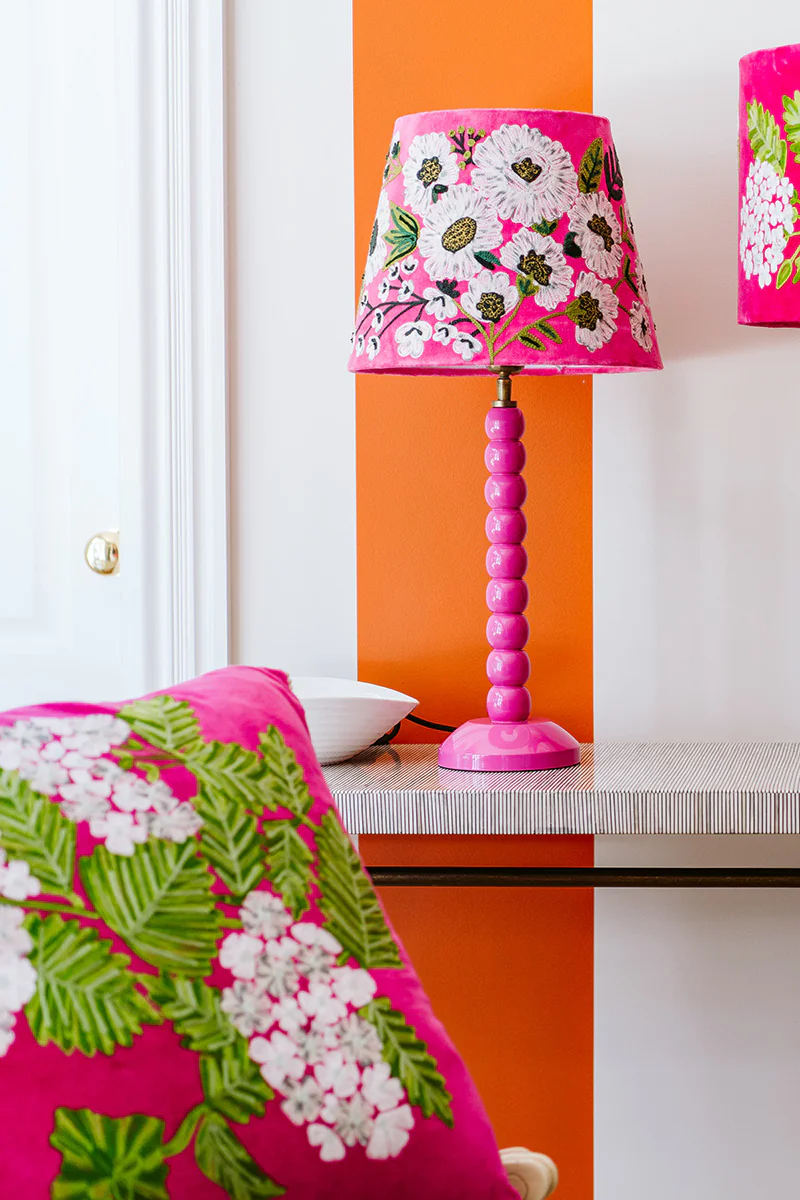 Shop Anemone Velvet Tapered Lampshade - Origen Imports