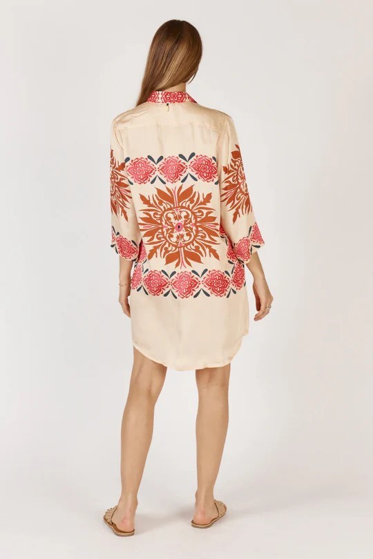Agadir Shirtmaker Dress in Cream by Rubyaya
