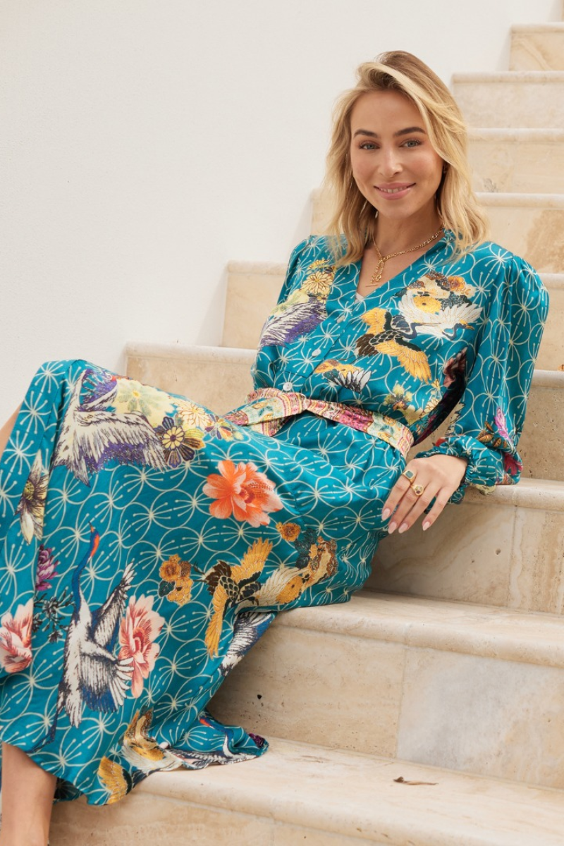 Shop Flamingo Maxi Dress By Rubyyaya - Origen Imports