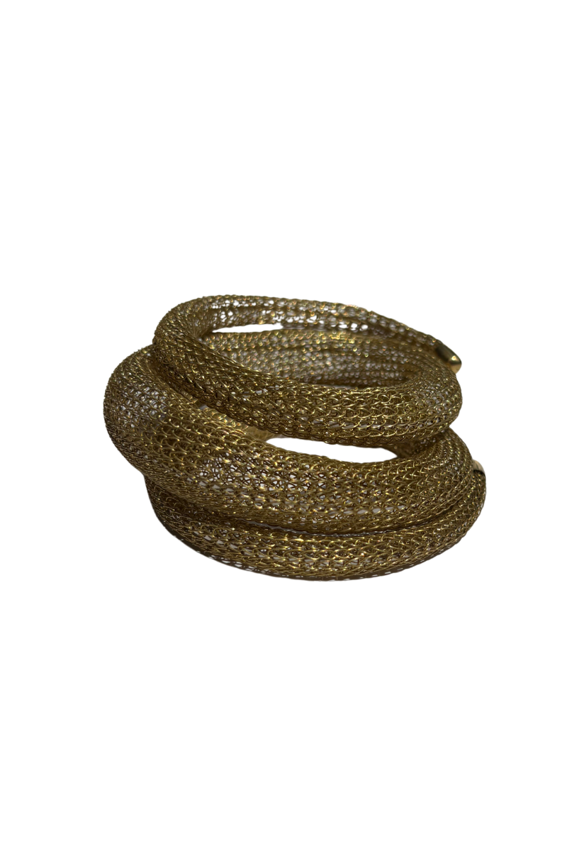 Rudi Gold Mesh Wrap Around Bracelet