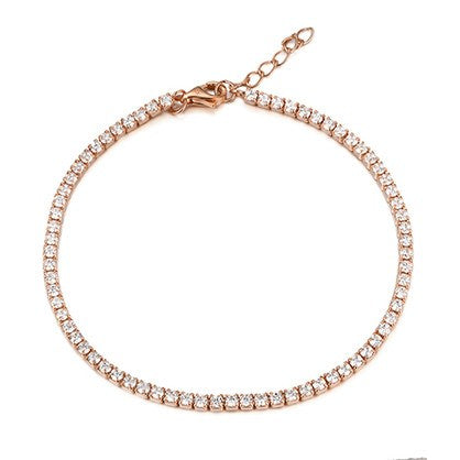 Shop Rose Gold Sterling Silver Tennis CZ Bracelet by Susan Rose - Origen Imports