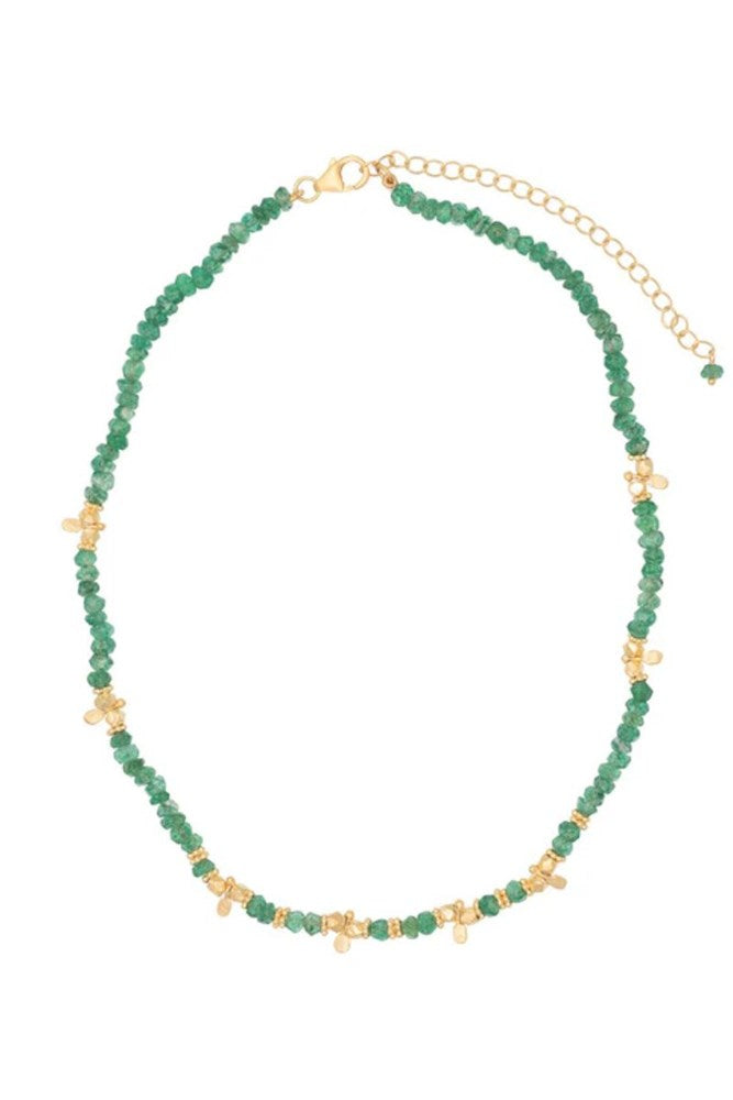 Shop Saffron Green Aventurine Necklace by Rubyteva - Origen Imports