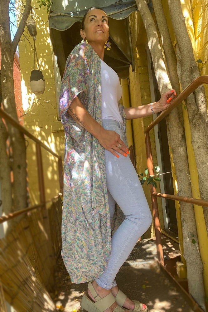 Silk Long Cape By Sarah Jane