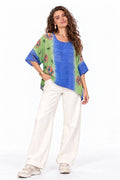 Repurposed Silk Round Neck Top