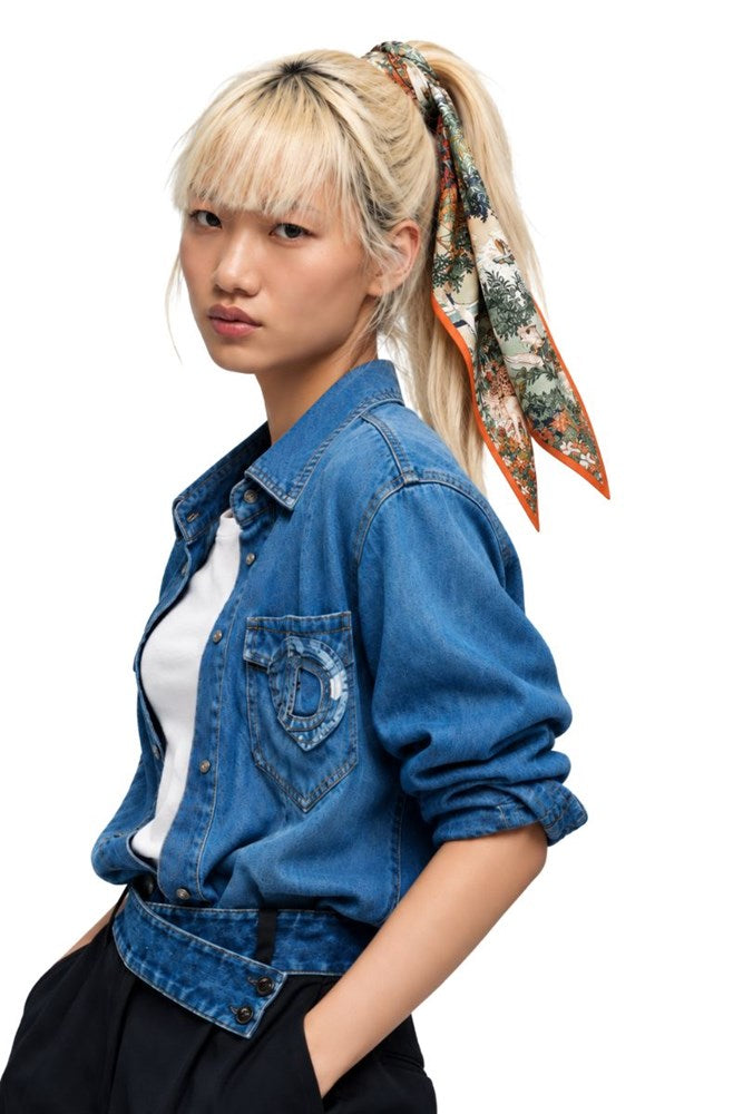 Jungle Print Silk Scarf