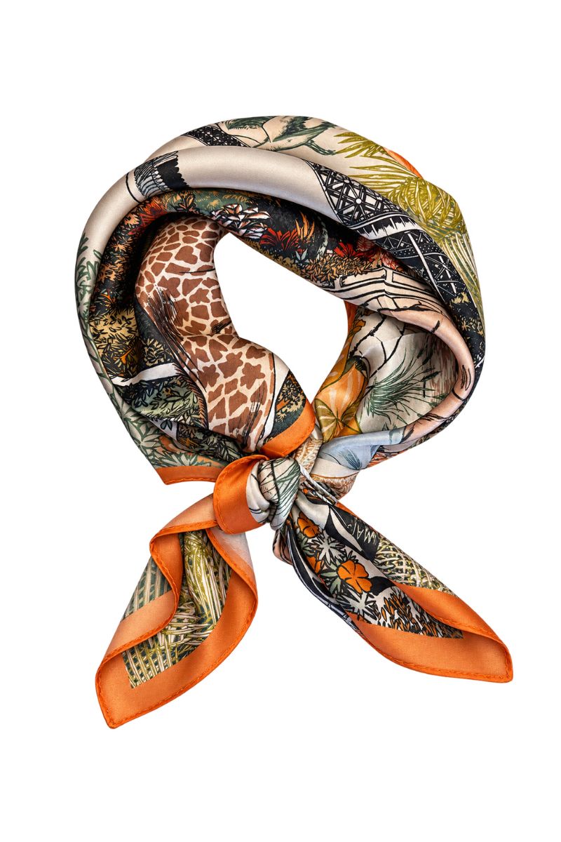 Jungle Print Silk Scarf