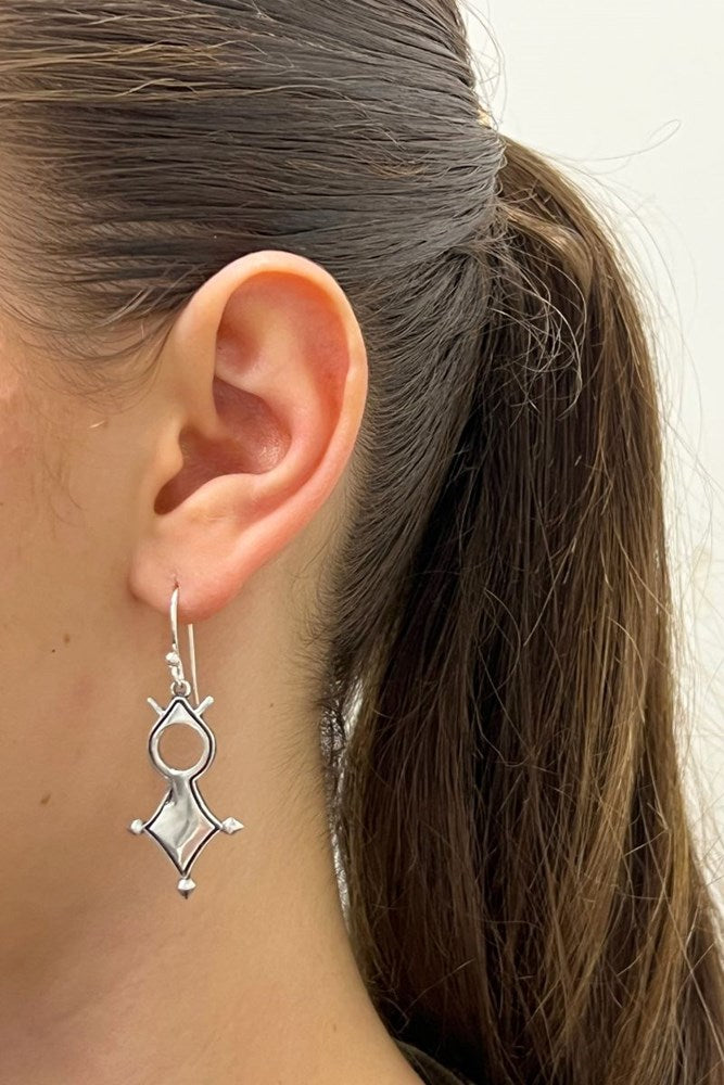 Shop Engraved Brass Tuareg Cross Earrings By Origen Imports - Origen Imports