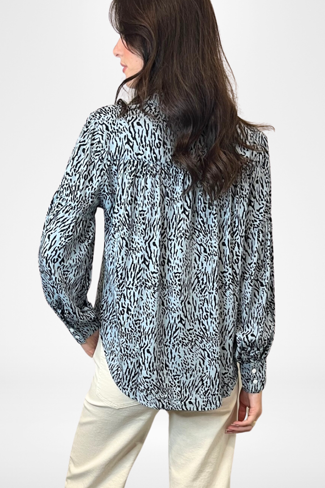 Shop Sophia Shirt Grey Animal Print By Pixi Carnival - Origen Imports