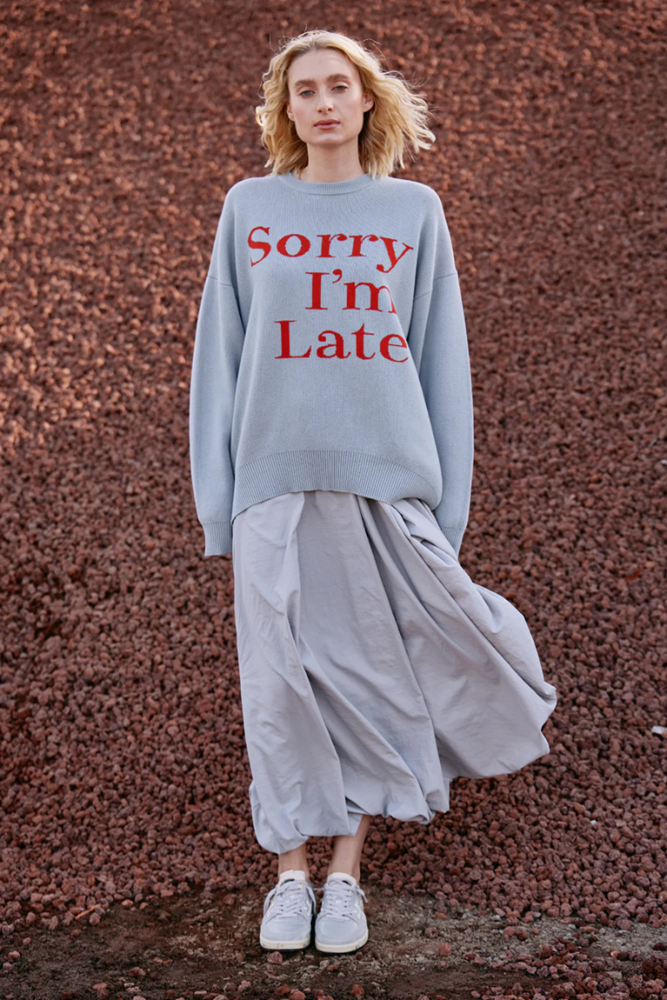 Shop Sorry I'm Late Knit By M.A. Dainty - Origen Imports