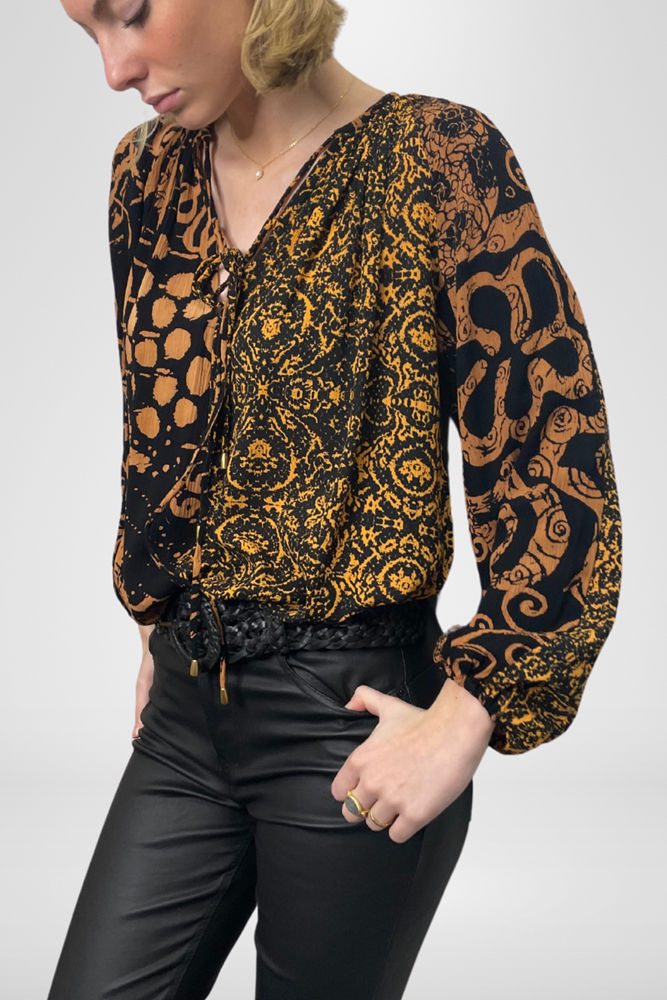 Shop Spliced Blouse By Pixi Carnival - Origen Imports