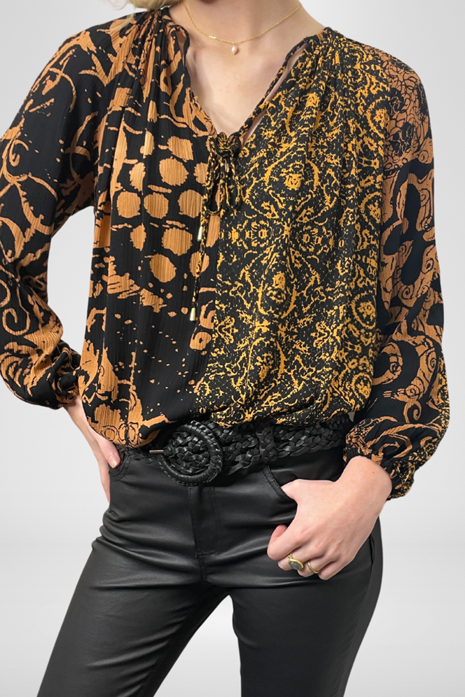 Shop Spliced Blouse By Pixi Carnival - Origen Imports