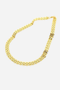 Sienna Gold Flat Mesh Chain Necklace