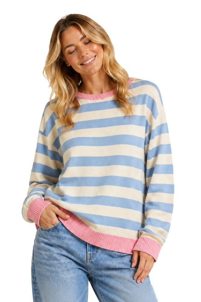 Striped Sweater - Pink/Blue