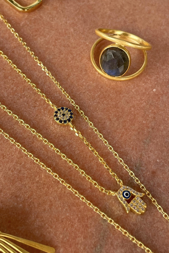 Shop Mazel Hamsa & Mini Evil Eye Necklace By Susan Rose - Origen Imports