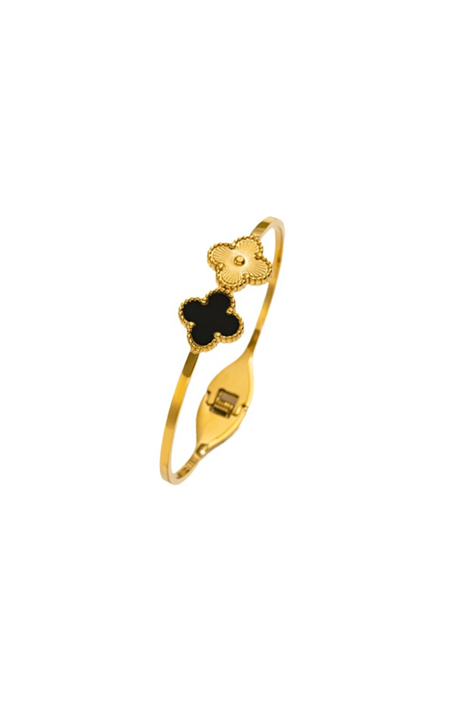 Shop Black & Gold Clover Combo Bangle By Susan Rose - Origen Imports