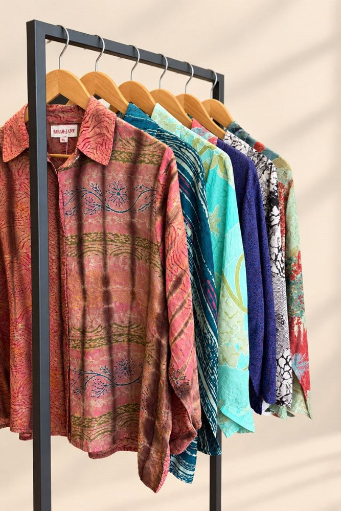 Tilly Cropped Vintage Silk Shirt